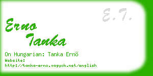erno tanka business card