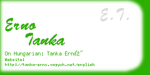 erno tanka business card